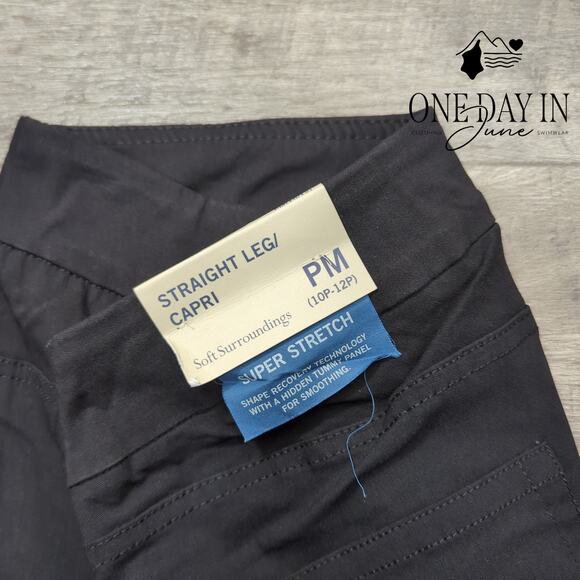 Slim-Sation Petite Straight Leg Capri Pants Size PM - Picture 2 of 6